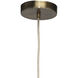 Parasol 1 Light 31.5 inch Antique Brass Pendant Ceiling Light, Lifestyle, Large
