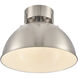 Zayne 1 Light 12 inch Brushed Nickel Semi Flush Mount Ceiling Light