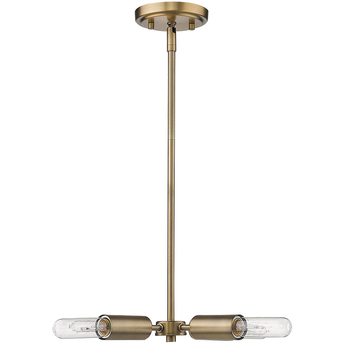 Perret 4 Light 12 inch Aged Brass Convertible Pendant Ceiling Light