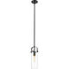 Restoration Pilaster LED 5 inch Matte Black Mini Pendant Ceiling Light