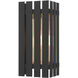 Greenwich 1 Light 10 inch Black with Satin Brass Accents Outdoor Wall Lantern
