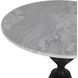 Benedict Volakas Marble and Cerused Black Bistro Table