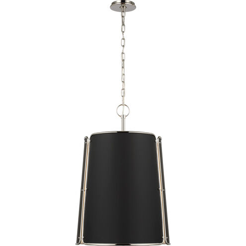 Carrier and Company Hastings 6 Light 25.25 inch Polished Nickel Pendant Ceiling Light in Black, Large