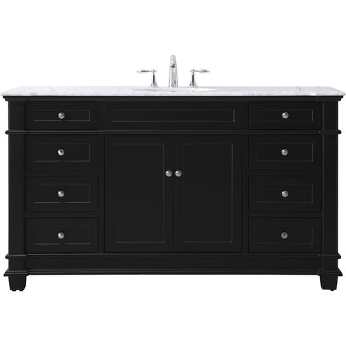 Wesley 60 X 22 X 35 inch Black Vanity Sink Set