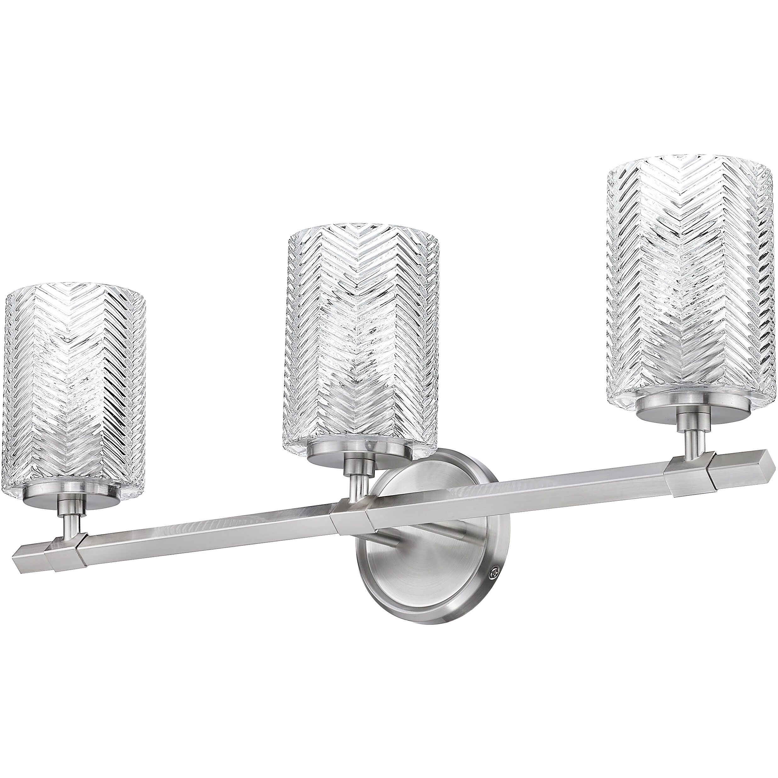 Dover Street 3 Light 24.5 inch Brushed Nickel Vanity Wall Light