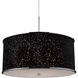 Fabrique 5 Light 21 inch Black with Polished Chrome and White Chandelier Ceiling Light
