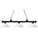 Riviera 3 Light 59 inch Bronze Billiard Ceiling Light in 18, Angular Matte Opal Glass