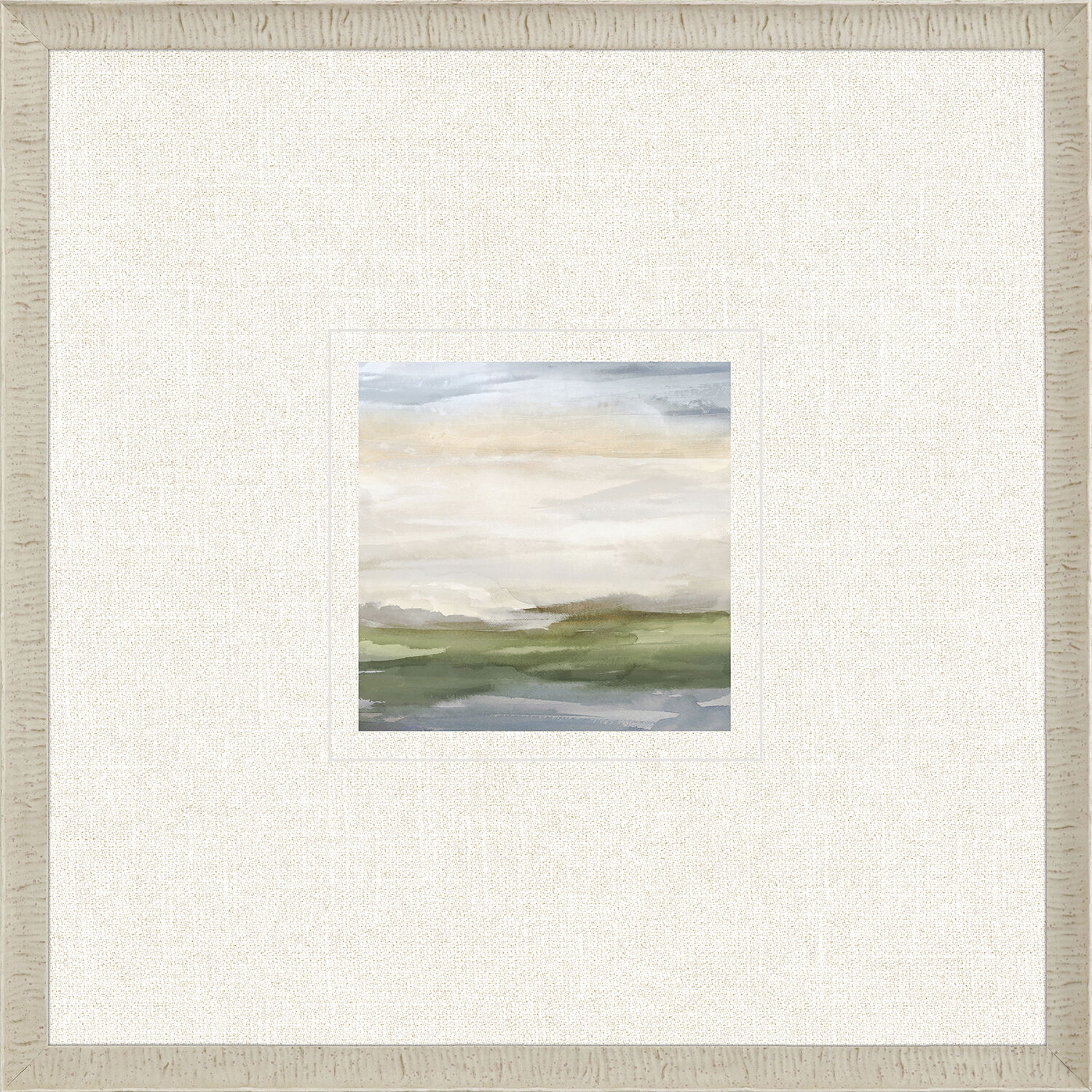 Wild Escape White and Green and Blue Framed Art