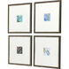 Botanica Blue and Black and Green and Orange Framed Art