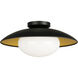 Hatley 1 Light 15.88 inch Black Flush Mount Ceiling Light