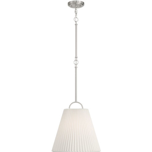 Scandinavian 1 Light 15 inch Brushed Nickel Pendant Ceiling Light
