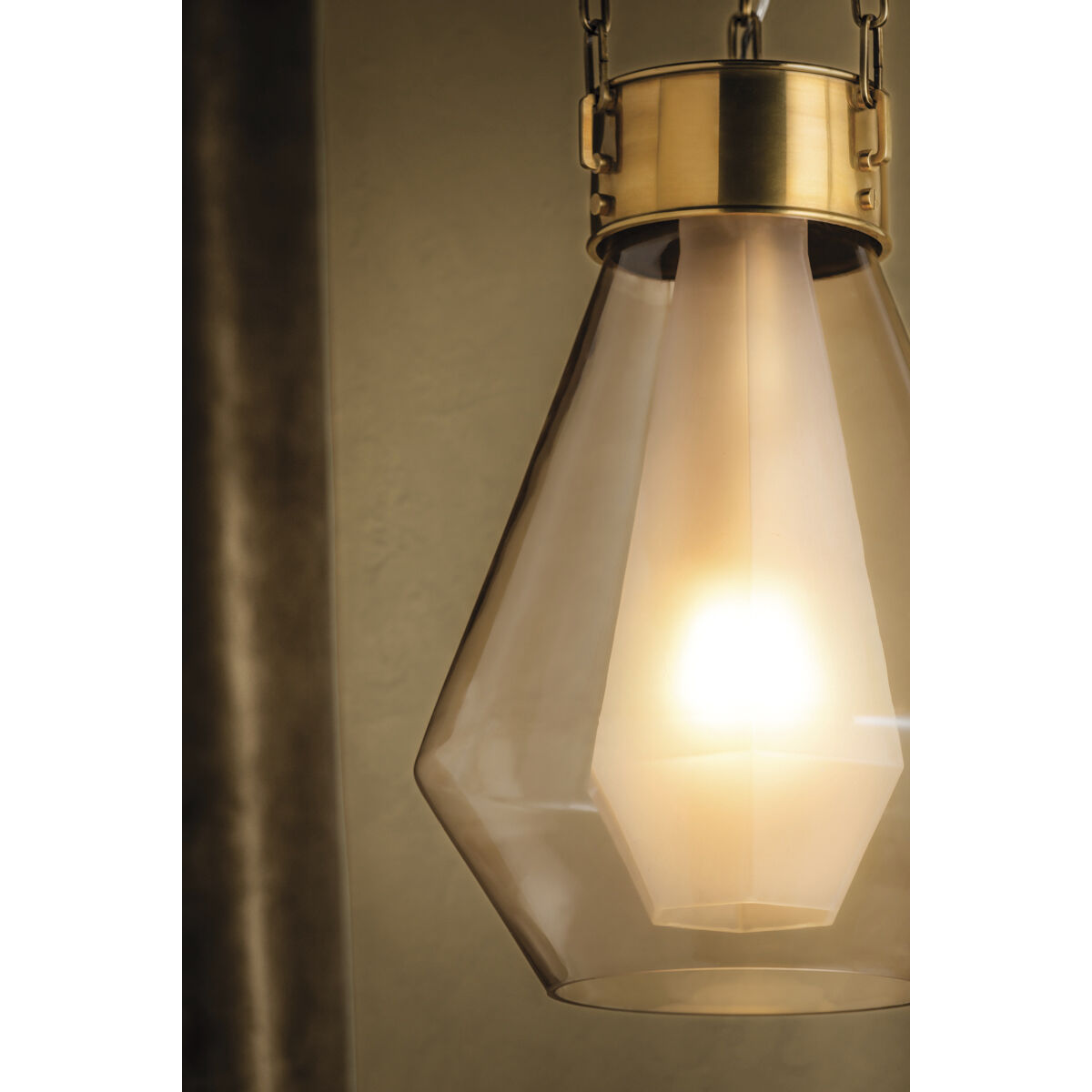 Tragus 1 Light 14 inch Vintage Brass Pendant Ceiling Light