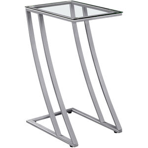 Moreland 24 X 16 inch Silver and Clear Accent End Table