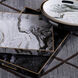Quinn Rectangular Decorative Black and White Tray, Set of 2