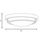 Modern 2 Light 13 inch Brushed Nickel Flush Mount Ceiling Light