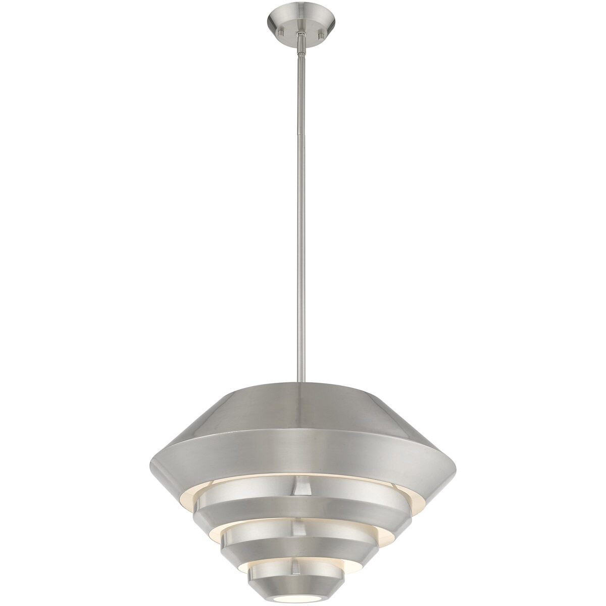 Amsterdam 1 Light 18 inch Brushed Nickel Mini Pendant Ceiling Light
