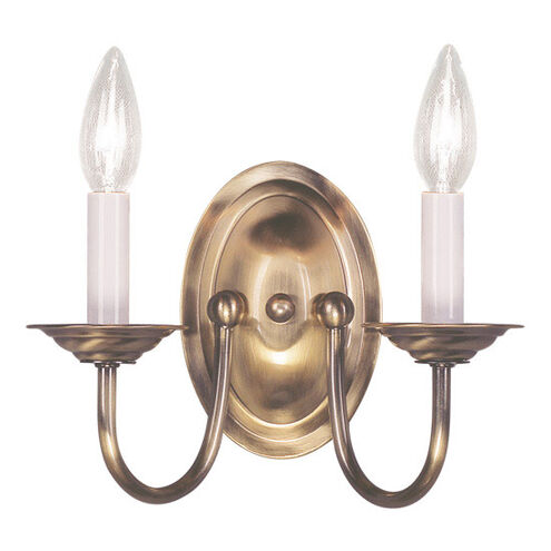 Home Basics 2 Light 9.75 inch Wall Sconce