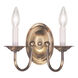 Home Basics 2 Light 9.75 inch Wall Sconce