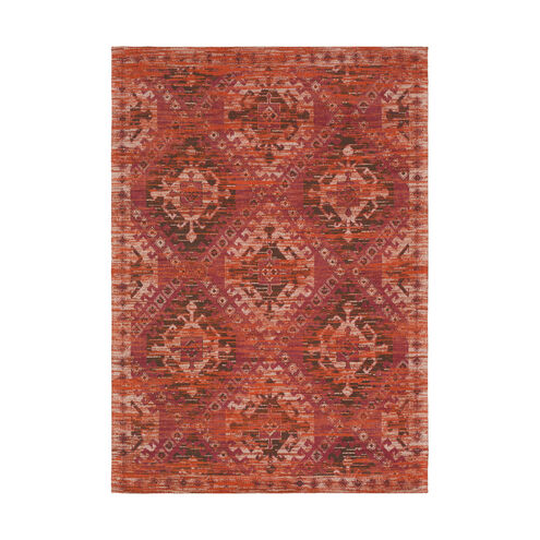 Amsterdam 36 X 24 inch Red and Orange Area Rug, Cotton