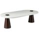 Delaney 52 X 24 inch White Marble and Umber Mango Wood Coffee Table