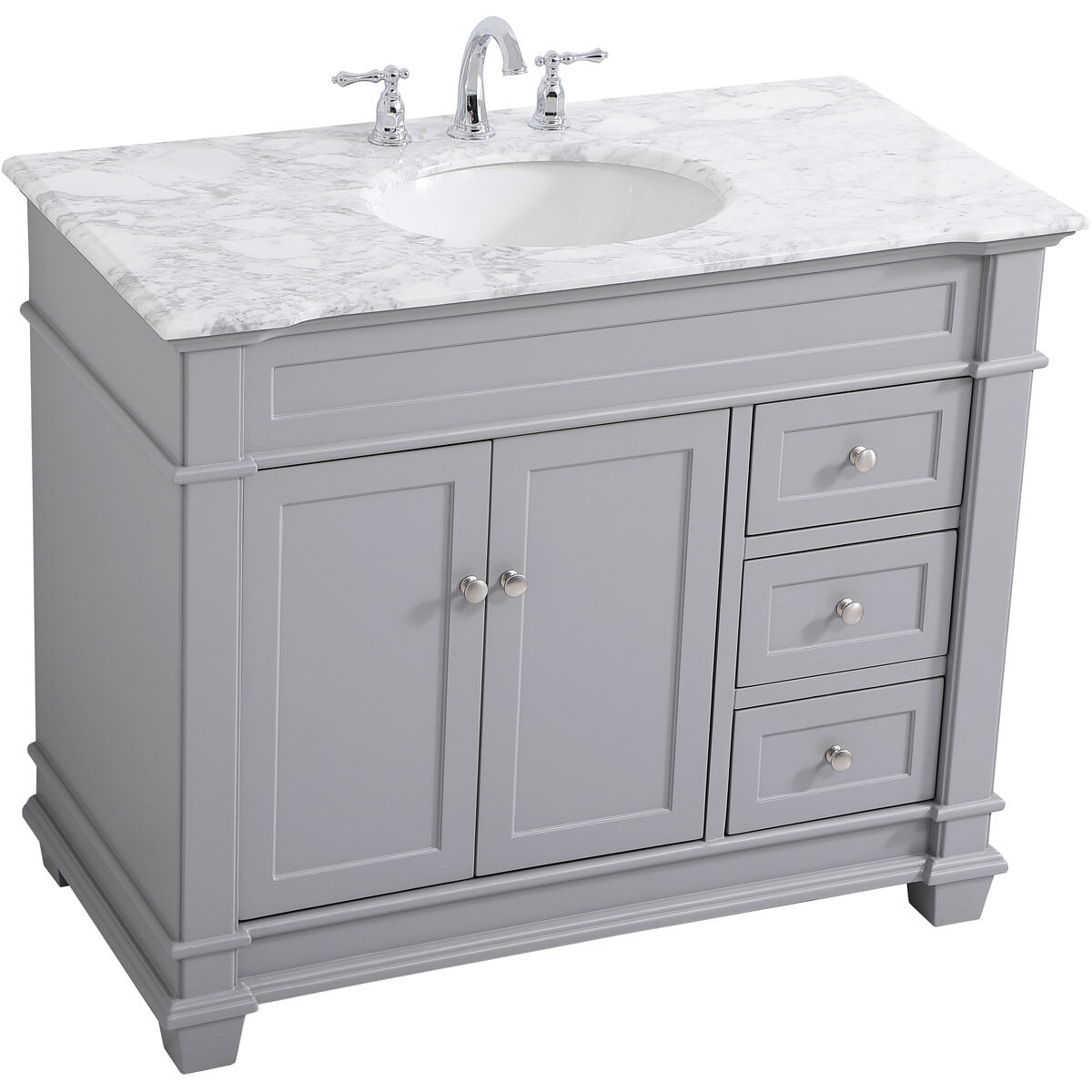 Wesley 42 X 22 X 35 inch Grey Vanity Sink Set
