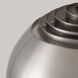 Half Dome 1 Light 5 inch Black Nickel Wall Mounted Arc Lamp Wall Light in Satin Nickel Steel