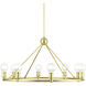 Lansdale 8 Light 34 inch Satin Brass Chandelier Ceiling Light