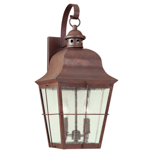 Chatham 2 Light 21 inch Weathered Copper Outdoor Wall Lantern