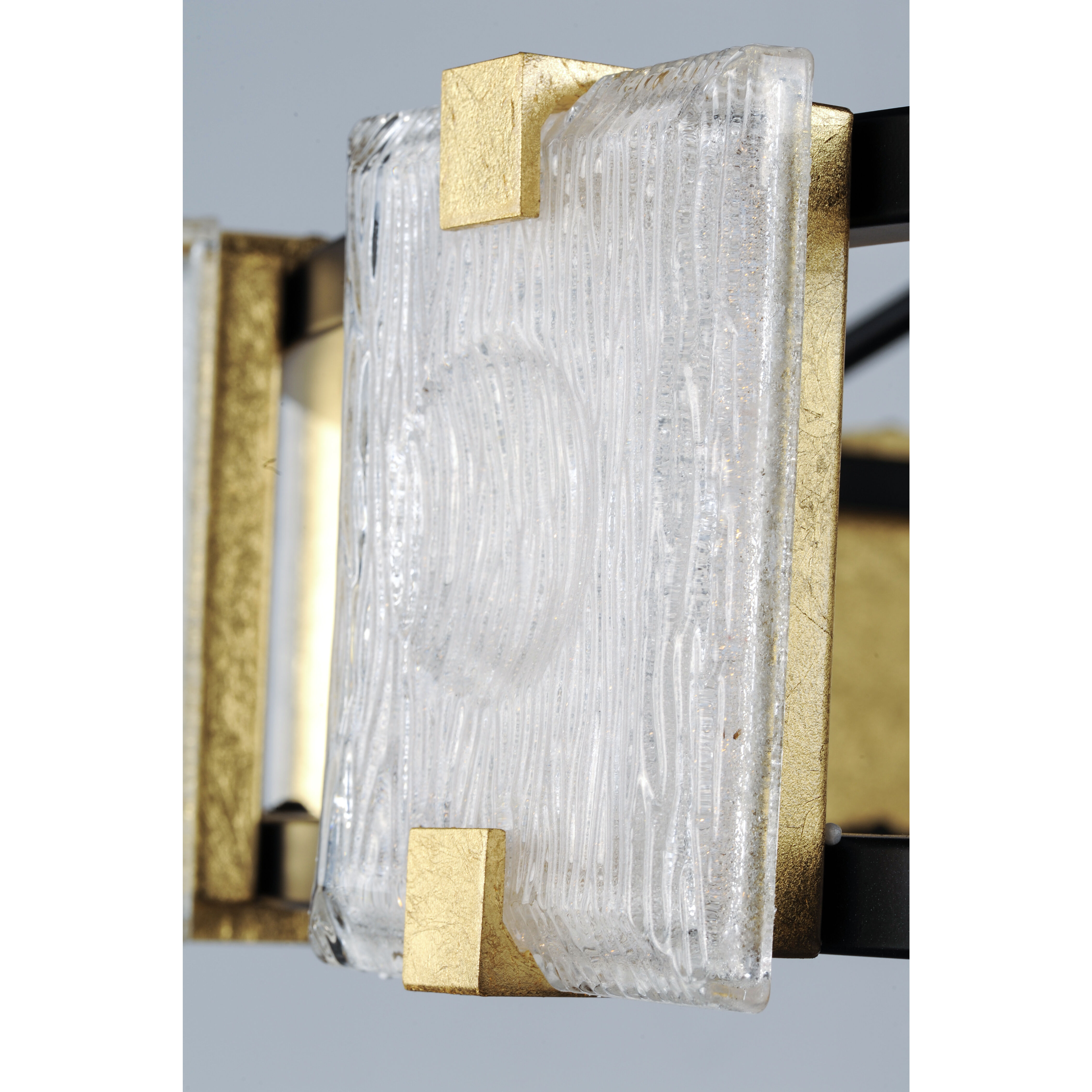 Radiant LED 21 inch Black/Gold Leaf Bath Vanity Wall Light