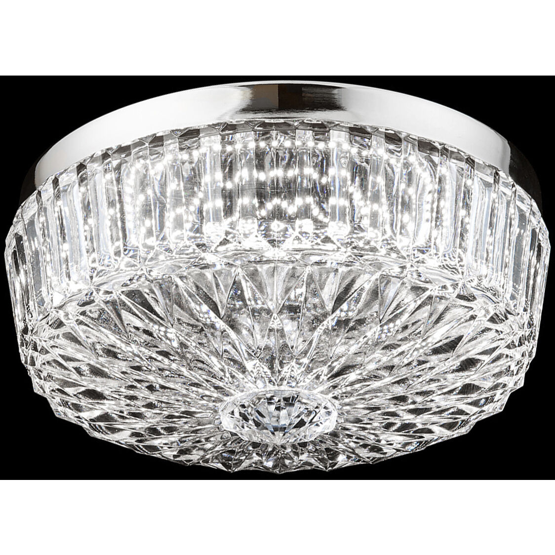 Regina LED 11.9 inch Polished Nickel Flush Mount Ceiling Light, Schonbek Signature