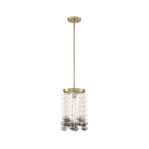 Villa Rose 1 Light 10 inch Brushed Gold Pendant Ceiling Light