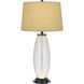 Mansfield 31.63 inch 100.00 watt Iron Grey and Patterned Glass Table Lamp Portable Light