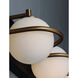 Revolve LED 27.25 inch Black and Gold Bath Vanity Wall Light