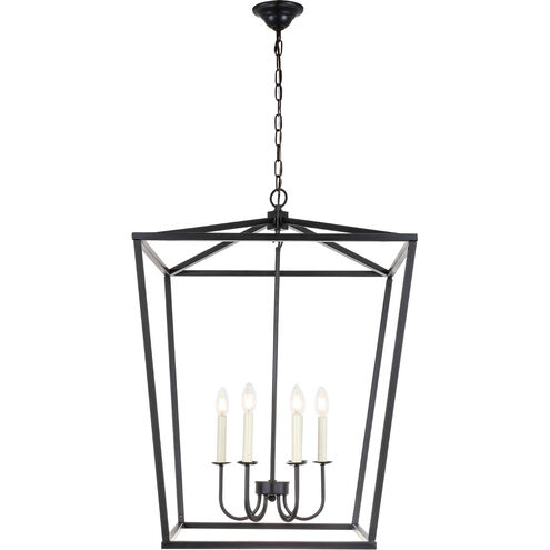 Maddox 6 Light 24 inch Black Chandelier Ceiling Light