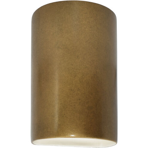 Ambiance 1 Light 9.5 inch Antique Gold Outdoor Wall Sconce in Incandescent, Small