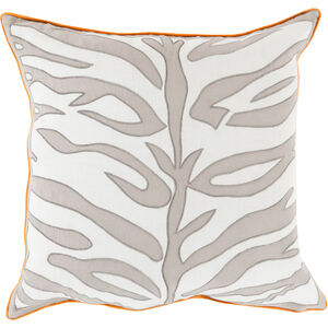 Valentina 18 inch Ivory, Taupe, Bright Orange Pillow Kit