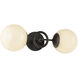 Alora Mood Fiore 2 Light 6 inch Matte Black Bath Vanity Light Wall Light