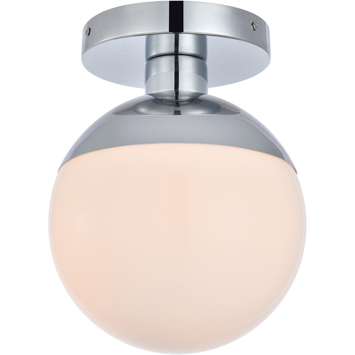 Eclipse 1 Light 8 inch Chrome Flush Mount Ceiling Light