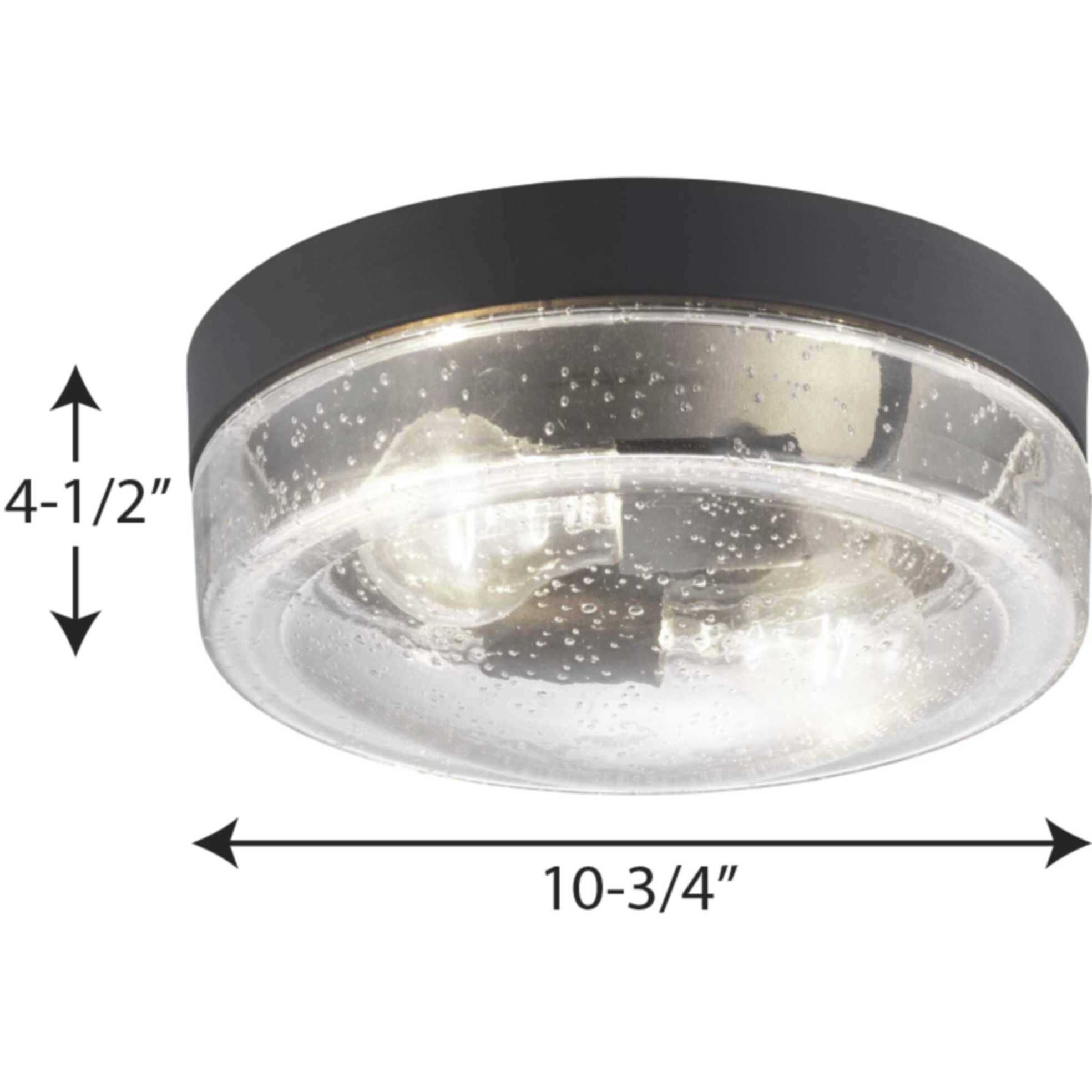 Weldon 2 Light 11 inch Textured Black Outdoor Flush Mount