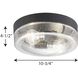 Weldon 2 Light 11 inch Textured Black Outdoor Flush Mount