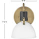Argo LED 7 inch Heritage Brass with Black Vanity Light Wall Light