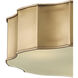 Wexford 3 Light 19.25 inch Antique Brass Flush Mount Ceiling Light