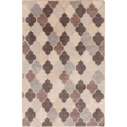 Mugal 96 X 60 inch Khaki, Taupe, Charcoal, Camel Rug