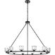 Cadence 12 Light 48 inch Black Chandelier Ceiling Light