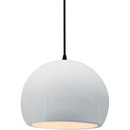 Radiance LED 7 inch Gloss White and Matte Black Pendant Ceiling Light