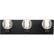 Boca 3 3 Light 22 inch Black Vanity Light Wall Light