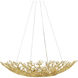 Sea Fan 8 Light 36.5 inch Gold Gilt Bowl Chandelier Ceiling Light