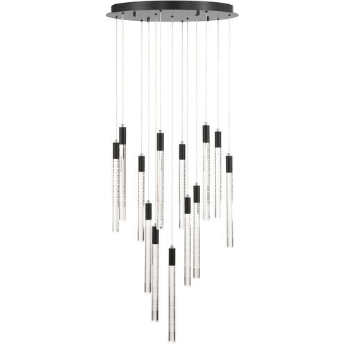 Celine LED 23.62 inch Black Chandelier Ceiling Light