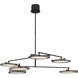 Clodagh Shuffle LED 28.3 inch Nightshade Black Chandelier Ceiling Light