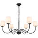 Eclipse 6 Light 37 inch Black Chandelier Ceiling Light